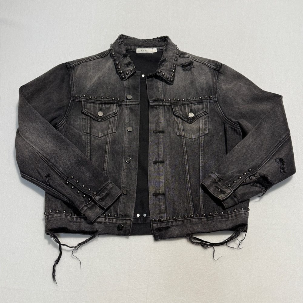 MNML Black Distressed Jean Jacket